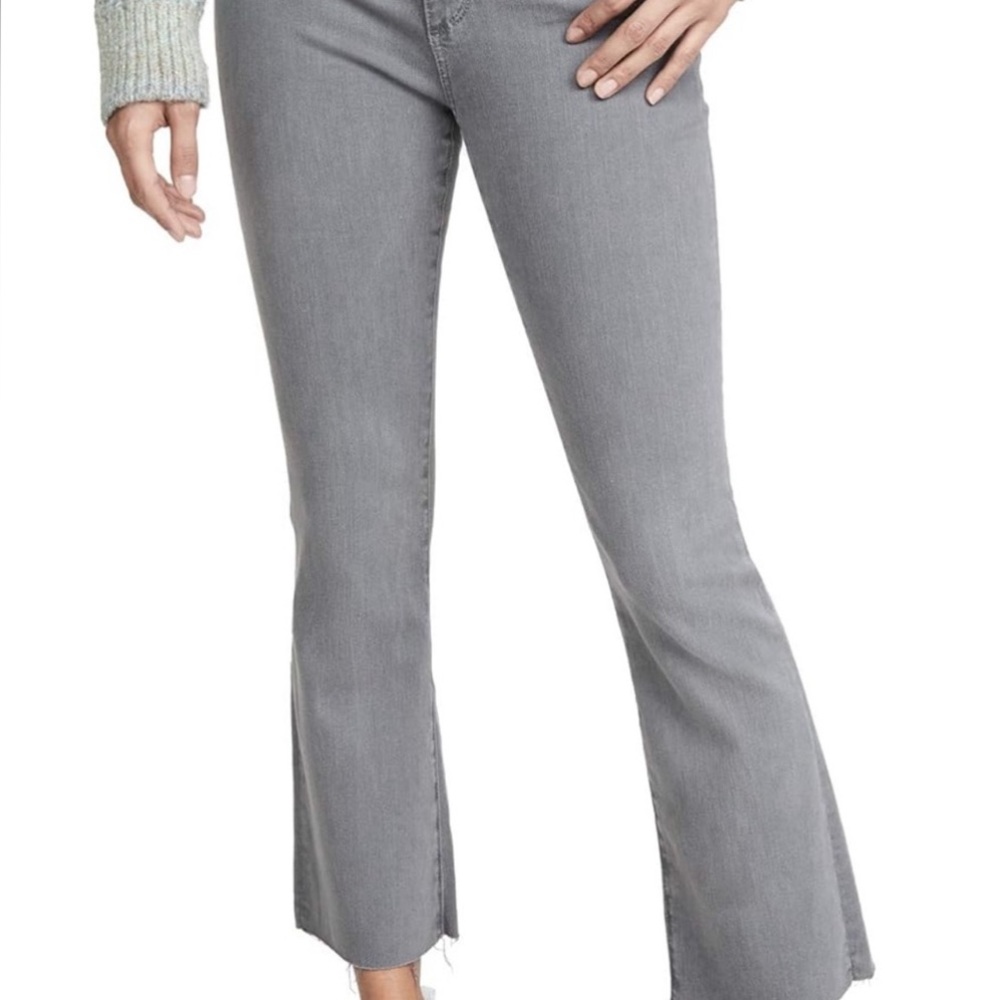 Women's 30 AG Jeans Jodi Flare Crop Raw Hem Gray Denim